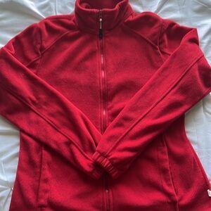 magellan fleece zip up, medium, red